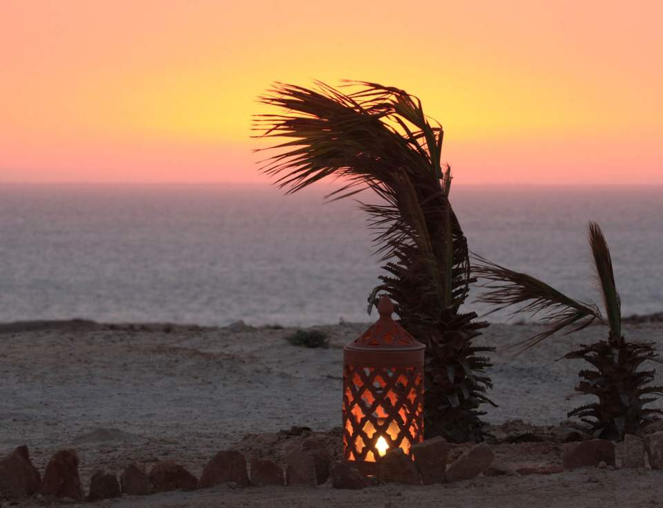 plage le soir à Dakhla